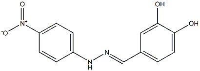 3,4-dihydroxybenzaldehyde N-(4-nitrophenyl)hydrazone Struktur