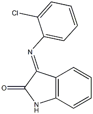 3-[(2-chlorophenyl)imino]-1H-indol-2-one,,结构式