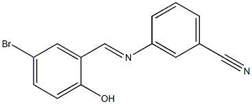 3-{[(E)-(5-bromo-2-hydroxyphenyl)methylidene]amino}benzonitrile