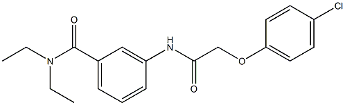 3-{[2-(4-chlorophenoxy)acetyl]amino}-N,N-diethylbenzamide Structure