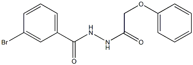 3-bromo-N'-(2-phenoxyacetyl)benzohydrazide 结构式