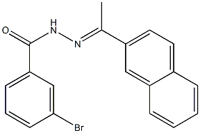 3-bromo-N'-[(E)-1-(2-naphthyl)ethylidene]benzohydrazide Structure