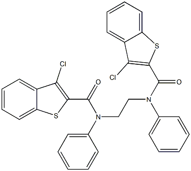 3-chloro-N-(2-{[(3-chloro-1-benzothiophen-2-yl)carbonyl]anilino}ethyl)-N-phenyl-1-benzothiophene-2-carboxamide Structure