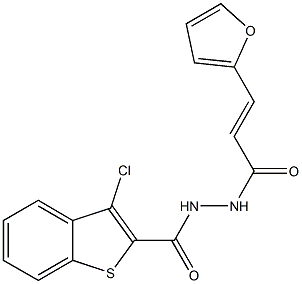  3-chloro-N'-[(E)-3-(2-furyl)-2-propenoyl]-1-benzothiophene-2-carbohydrazide