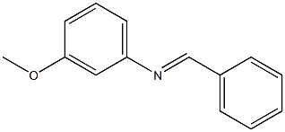 N-(3-methoxyphenyl)-N-[(E)-phenylmethylidene]amine 化学構造式