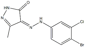 3-methyl-1H-pyrazole-4,5-dione 4-[N-(4-bromo-3-chlorophenyl)hydrazone] 结构式