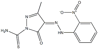 3-methyl-4-[(Z)-2-(2-nitrophenyl)hydrazono]-5-oxo-1H-pyrazole-1(5H)-carbothioamide