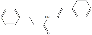 3-phenyl-N'-[(E)-phenylmethylidene]propanohydrazide Struktur