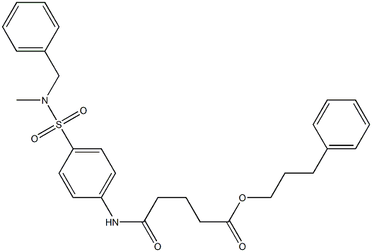 3-phenylpropyl 5-(4-{[benzyl(methyl)amino]sulfonyl}anilino)-5-oxopentanoate Structure