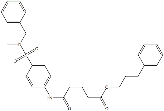 3-phenylpropyl 5-(4-{[benzyl(methyl)amino]sulfonyl}anilino)-5-oxopentanoate|