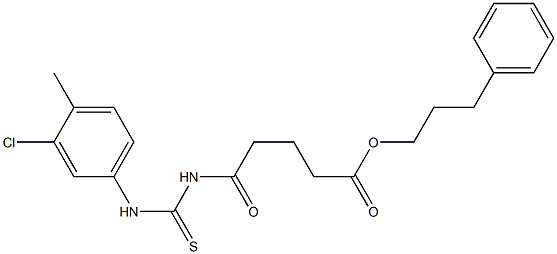 3-phenylpropyl 5-{[(3-chloro-4-methylanilino)carbothioyl]amino}-5-oxopentanoate|