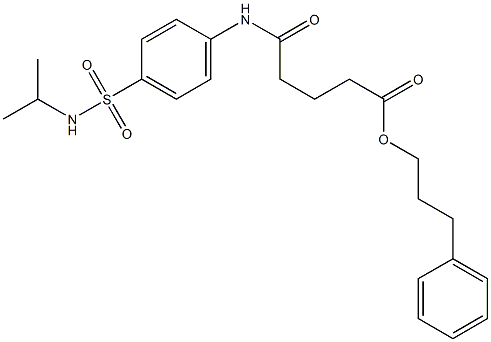 3-phenylpropyl 5-{4-[(isopropylamino)sulfonyl]anilino}-5-oxopentanoate 化学構造式