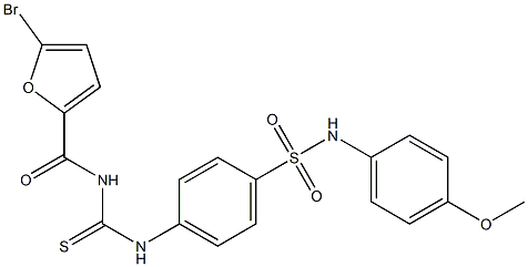 4-({[(5-bromo-2-furoyl)amino]carbothioyl}amino)-N-(4-methoxyphenyl)benzenesulfonamide Structure