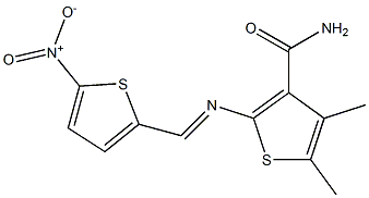 4,5-dimethyl-2-{[(E)-(5-nitro-2-thienyl)methylidene]amino}-3-thiophenecarboxamide