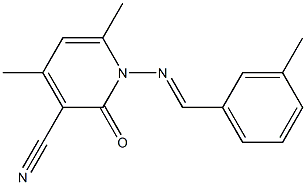  4,6-dimethyl-1-{[(E)-(3-methylphenyl)methylidene]amino}-2-oxo-1,2-dihydro-3-pyridinecarbonitrile