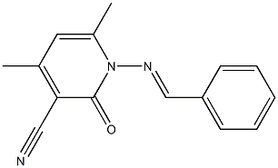 4,6-dimethyl-2-oxo-1-{[(E)-phenylmethylidene]amino}-1,2-dihydro-3-pyridinecarbonitrile