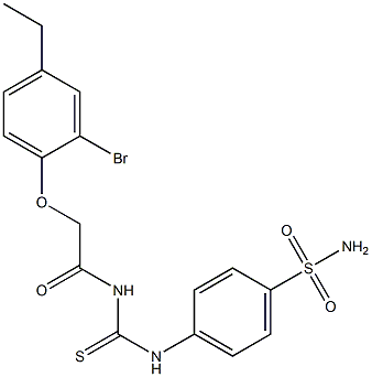 4-[({[2-(2-bromo-4-ethylphenoxy)acetyl]amino}carbothioyl)amino]benzenesulfonamide