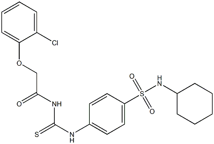  4-[({[2-(2-chlorophenoxy)acetyl]amino}carbothioyl)amino]-N-cyclohexylbenzenesulfonamide