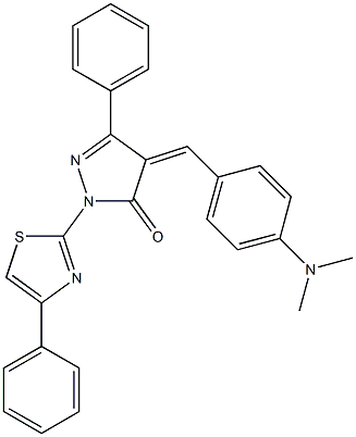 4-{(Z)-[4-(dimethylamino)phenyl]methylidene}-3-phenyl-1-(4-phenyl-1,3-thiazol-2-yl)-1H-pyrazol-5-one