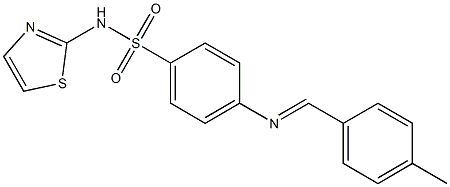 4-{[(E)-(4-methylphenyl)methylidene]amino}-N-(1,3-thiazol-2-yl)benzenesulfonamide Struktur