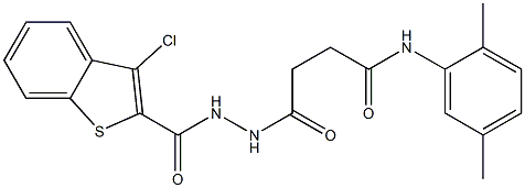 4-{2-[(3-chloro-1-benzothiophen-2-yl)carbonyl]hydrazino}-N-(2,5-dimethylphenyl)-4-oxobutanamide