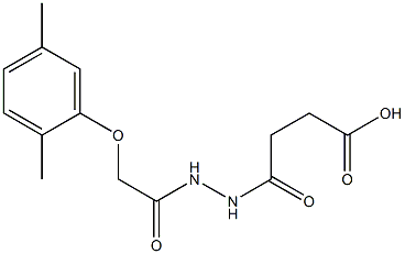 4-{2-[2-(2,5-dimethylphenoxy)acetyl]hydrazino}-4-oxobutanoic acid|