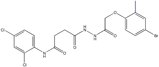 4-{2-[2-(4-bromo-2-methylphenoxy)acetyl]hydrazino}-N-(2,4-dichlorophenyl)-4-oxobutanamide