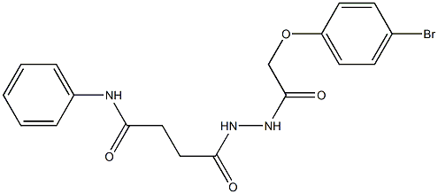 4-{2-[2-(4-bromophenoxy)acetyl]hydrazino}-4-oxo-N-phenylbutanamide Structure