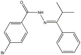 4-bromo-N'-[(E)-2-methyl-1-phenylpropylidene]benzohydrazide 结构式