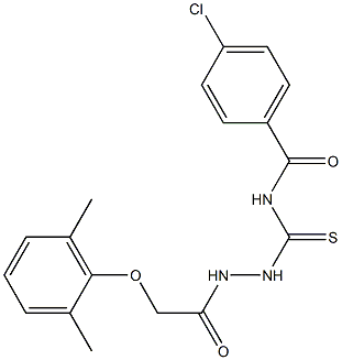  4-chloro-N-({2-[2-(2,6-dimethylphenoxy)acetyl]hydrazino}carbothioyl)benzamide