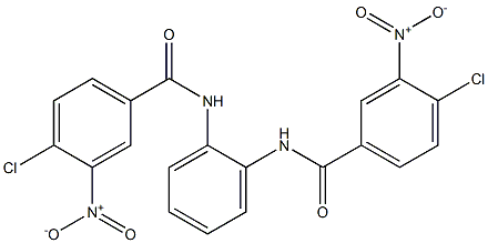 4-chloro-N-{2-[(4-chloro-3-nitrobenzoyl)amino]phenyl}-3-nitrobenzamide,,结构式
