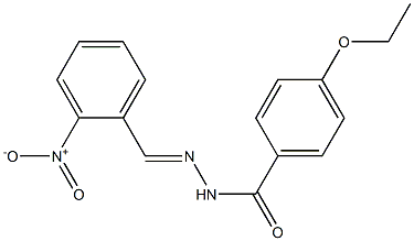 4-ethoxy-N'-[(E)-(2-nitrophenyl)methylidene]benzohydrazide 化学構造式