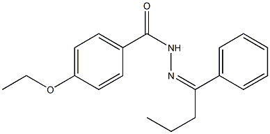 4-ethoxy-N'-[(Z)-1-phenylbutylidene]benzohydrazide Structure