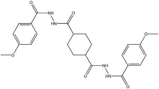 4-methoxy-N'-[(4-{[2-(4-methoxybenzoyl)hydrazino]carbonyl}cyclohexyl)carbonyl]benzohydrazide,,结构式