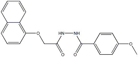 4-methoxy-N'-[2-(1-naphthyloxy)acetyl]benzohydrazide 化学構造式