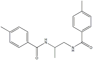 4-methyl-N-{1-methyl-2-[(4-methylbenzoyl)amino]ethyl}benzamide 结构式