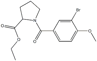  ethyl 1-(3-bromo-4-methoxybenzoyl)-2-pyrrolidinecarboxylate