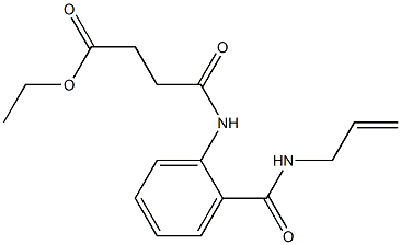 ethyl 4-{2-[(allylamino)carbonyl]anilino}-4-oxobutanoate,,结构式