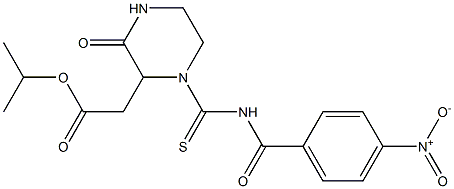 isopropyl 2-(1-{[(4-nitrobenzoyl)amino]carbothioyl}-3-oxo-2-piperazinyl)acetate