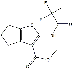 methyl 2-[(2,2,2-trifluoroacetyl)amino]-5,6-dihydro-4H-cyclopenta[b]thiophene-3-carboxylate Struktur