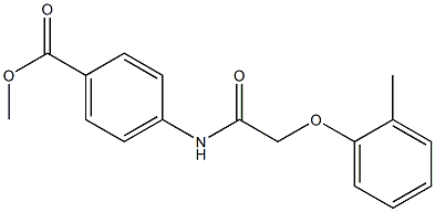 methyl 4-{[2-(2-methylphenoxy)acetyl]amino}benzoate Struktur