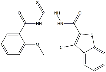 N-({2-[(3-chloro-1-benzothiophen-2-yl)carbonyl]hydrazino}carbothioyl)-2-methoxybenzamide Structure