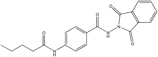 N-(1,3-dioxo-1,3-dihydro-2H-isoindol-2-yl)-4-(pentanoylamino)benzamide Struktur