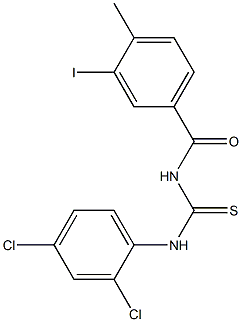 N-(2,4-dichlorophenyl)-N'-(3-iodo-4-methylbenzoyl)thiourea 化学構造式