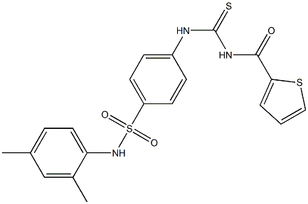 N-(2,4-dimethylphenyl)-4-({[(2-thienylcarbonyl)amino]carbothioyl}amino)benzenesulfonamide Struktur