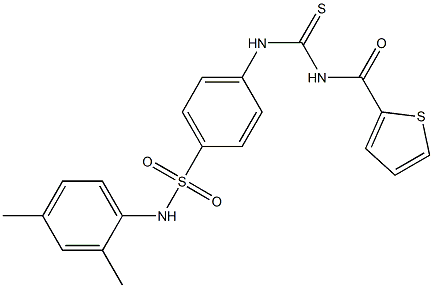 N-(2,4-dimethylphenyl)-4-({[(2-thienylcarbonyl)amino]carbothioyl}amino)benzenesulfonamide Structure