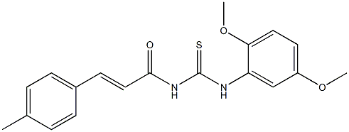 N-(2,5-dimethoxyphenyl)-N'-[(E)-3-(4-methylphenyl)-2-propenoyl]thiourea Structure