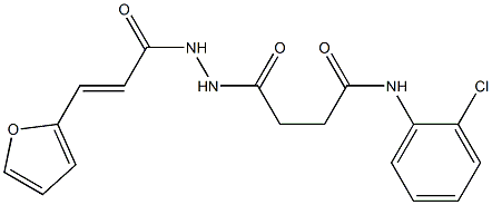 N-(2-chlorophenyl)-4-{2-[(E)-3-(2-furyl)-2-propenoyl]hydrazino}-4-oxobutanamide Struktur