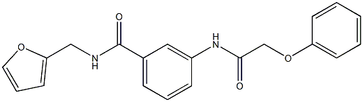 N-(2-furylmethyl)-3-[(2-phenoxyacetyl)amino]benzamide Structure