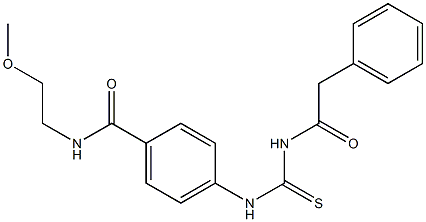  N-(2-methoxyethyl)-4-({[(2-phenylacetyl)amino]carbothioyl}amino)benzamide